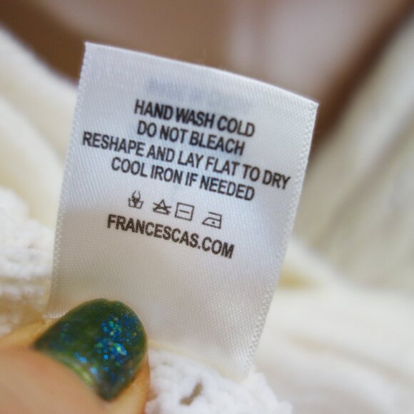 June & Ivy Francesca's Ivory Soft Twist back Off the Shoulder Sweater (L) NWT! - Picture 11 of 11